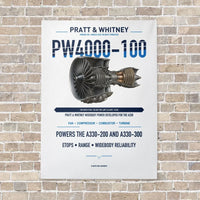 Thumbnail for PW4000-100 vertical canvas print - no frame - white background