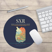 Thumbnail for Sheikh ul-Alam International Airport (SXR) design on navy blue round mouse pad