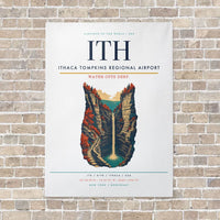 Thumbnail for Ithaca Tompkins Regional Airport ITH vertical canvas print - no frame - white background