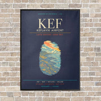 Thumbnail for Keflavik Airport KEF - Canvas Framed - Navy Blue