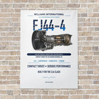 Thumbnail for FJ44-4 vertical canvas print - no frame - white background