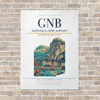 Thumbnail for Grenoble-Isère Airport GNB vertical canvas print - no frame - white background
