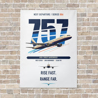 Thumbnail for Boeing 757-200 vertical canvas print - no frame - white background
