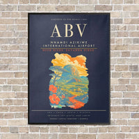 Thumbnail for Nnamdi Azikiwe International Airport ABV - Canvas Framed - Navy Blue