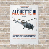 Thumbnail for Aérospatiale SA 316B Alouette III vertical canvas print - no frame - white background
