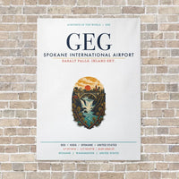 Thumbnail for Spokane International Airport GEG vertical canvas print - no frame - white background
