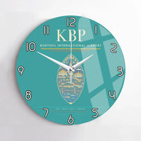 Thumbnail for Boryspil International Airport KBP Wall-Clock No-Frame - Turquoise