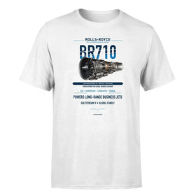 Single-Side Printing — Rolls-Royce BR710 Engine Double-Side T-Shirt