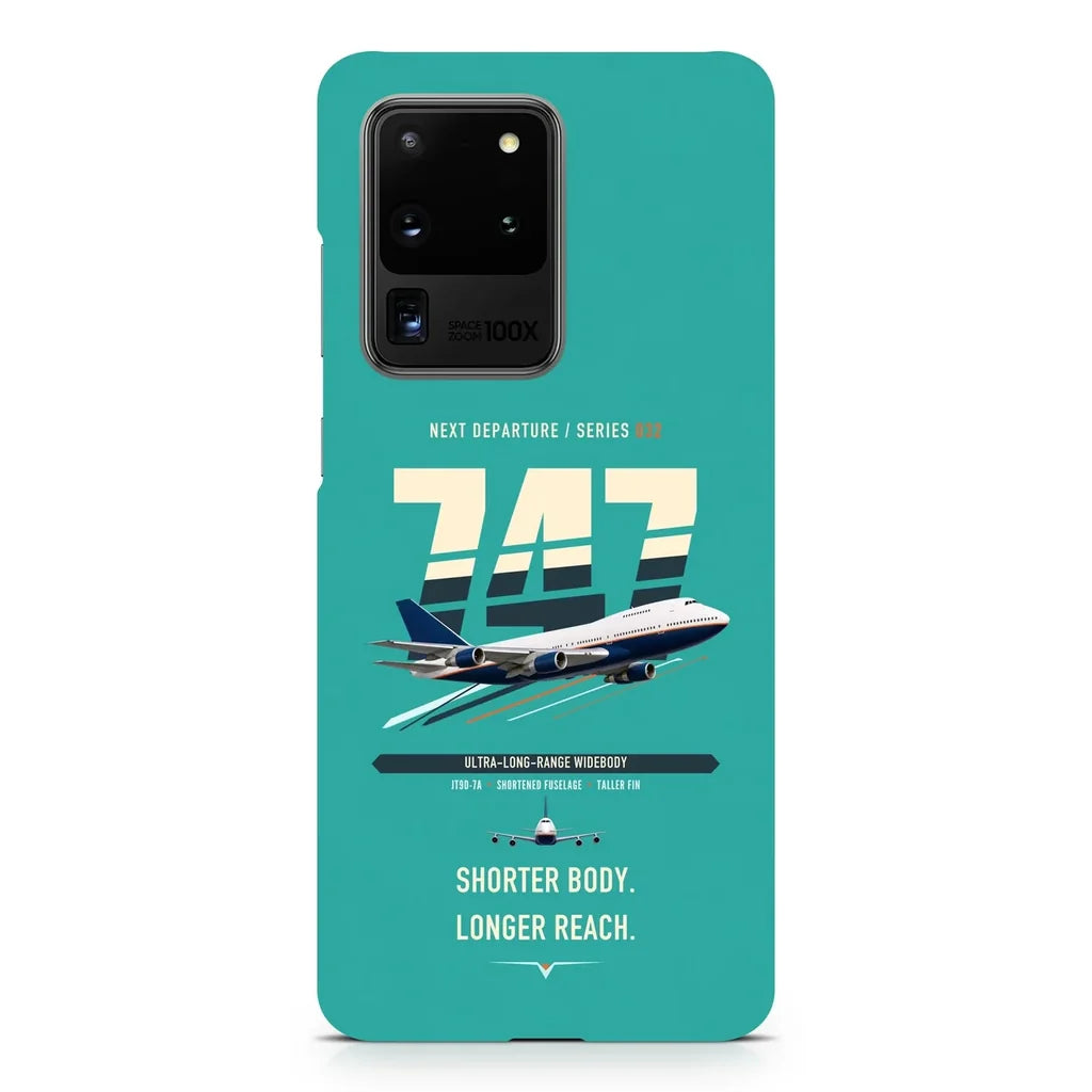 Boeing 747SP design on samsung case - turquoise