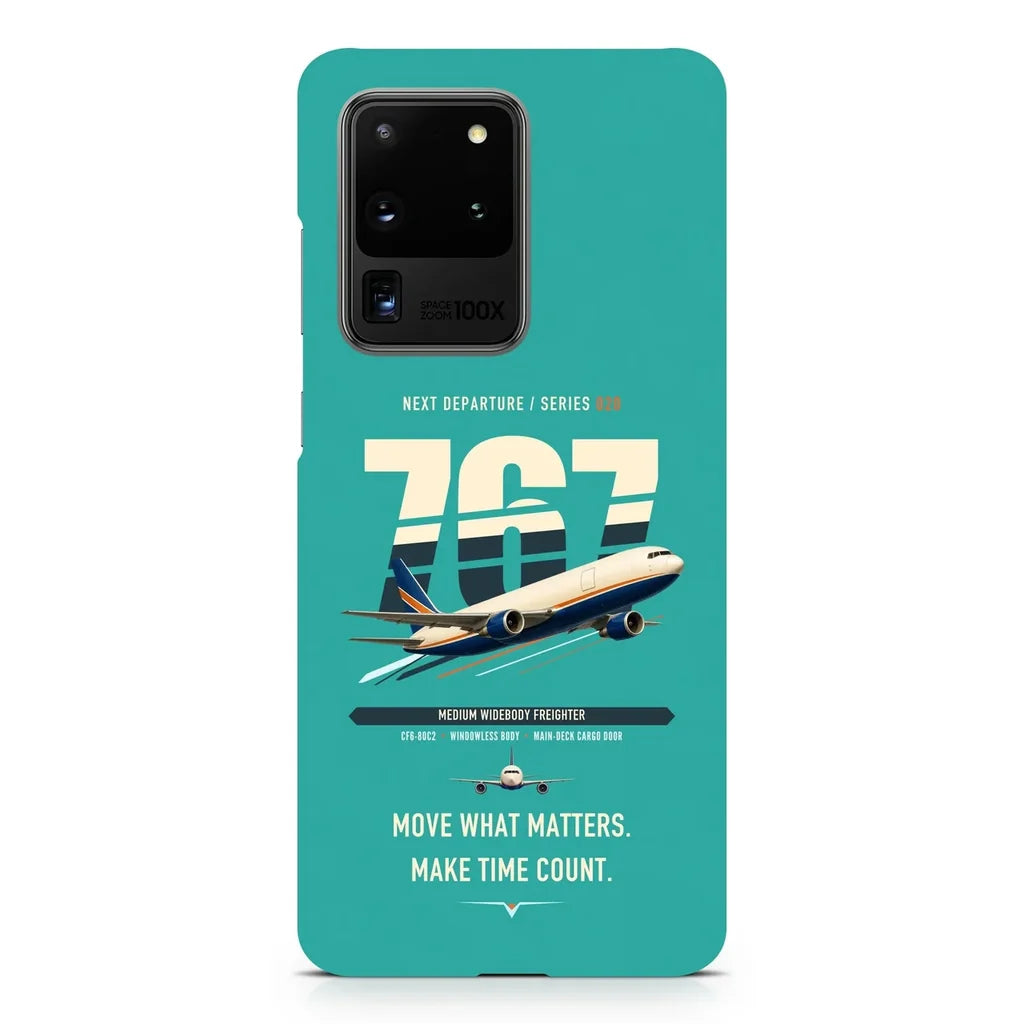 Boeing 767-300F design on samsung case - turquoise
