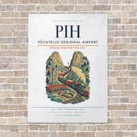 Thumbnail for Pocatello Regional Airport PIH vertical canvas print - no frame - white background