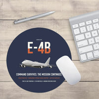 Thumbnail for E-4B Nightwatch design on navy blue round mouse pad