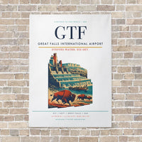 Thumbnail for Great Falls International Airport GTF vertical canvas print - no frame - white background