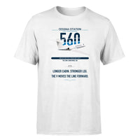 Thumbnail for Cessna Citation 560 - Citation V design on white double-side t-shirt, single-side print