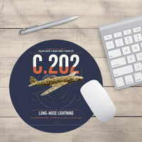 Thumbnail for Macchi C.202 Folgore design on navy blue round mouse pad