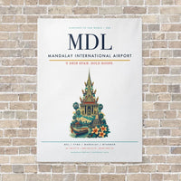 Thumbnail for Mandalay International Airport MDL vertical canvas print - no frame - white background