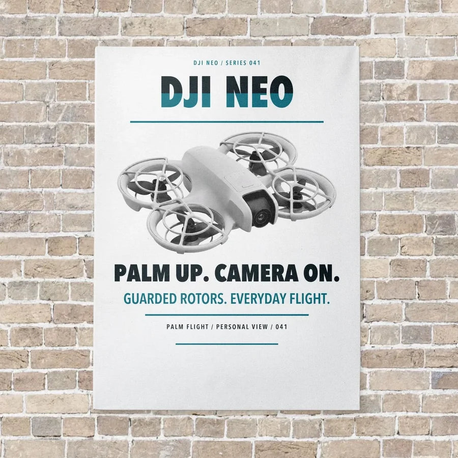 DJI Neo vertical canvas print - no frame - white background