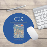 Thumbnail for Alejandro Velasco Astete International Airport CUZ Mouse-Pad Round - Blue