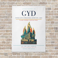 Thumbnail for Heydar Aliyev International Airport GYD — Baku vertical canvas print - no frame - white background