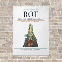 Thumbnail for Rotorua Regional Airport ROT vertical canvas print - no frame - white background