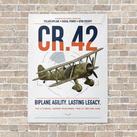 Thumbnail for Fiat CR.42 Falco vertical canvas print - no frame - white background