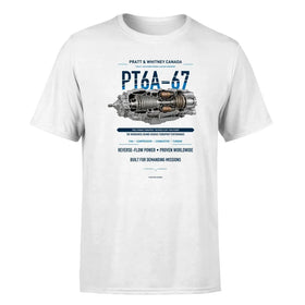 Single-Side Printing — Pratt & Whitney Canada PT6A-67 Engine Double-Side T-Shirt