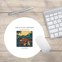 Thumbnail for VINTAGE G4524 - The Jungle Airstrip - Designed Mouse Pads design on white round