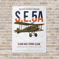 Thumbnail for Royal Aircraft Factory S.E.5a vertical canvas print - no frame - white background