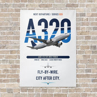 Thumbnail for Airbus A320 vertical canvas print - no frame - white background