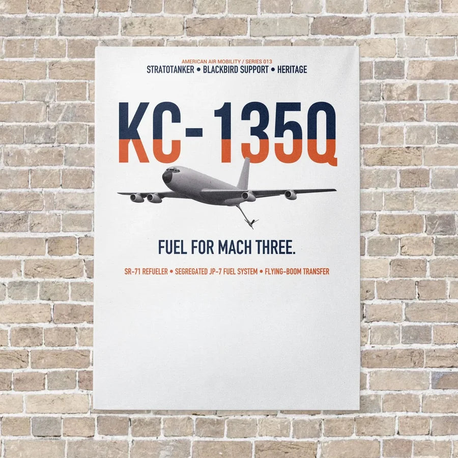 KC-135Q Blackbird Tanker vertical canvas print - no frame - white background
