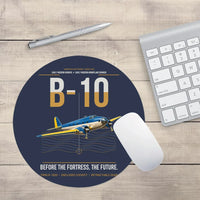 Thumbnail for Martin B-10 design on navy blue round mouse pad