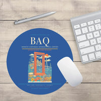 Thumbnail for Ernesto Cortissoz International Airport BAQ Mouse-Pad Round - Blue