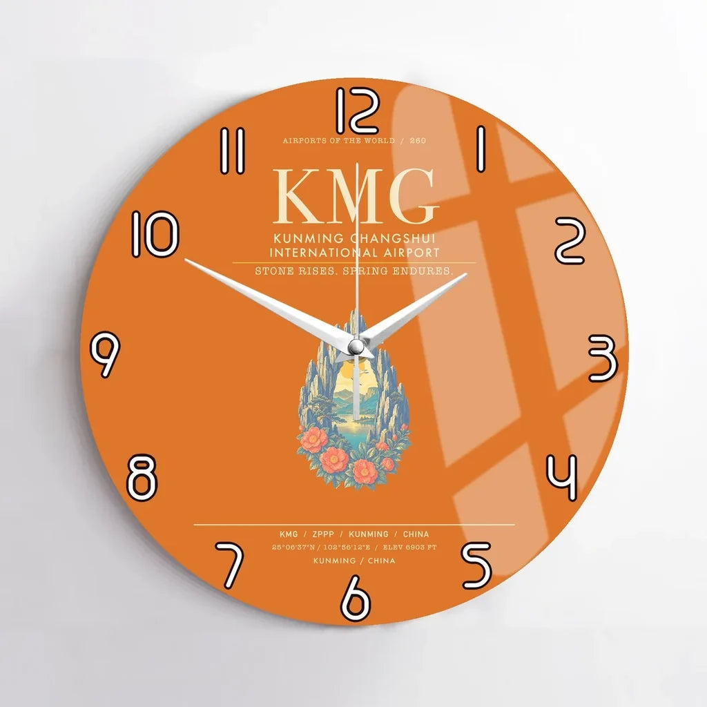 Kunming Changshui International Airport KMG Wall-Clock No-Frame - Orange