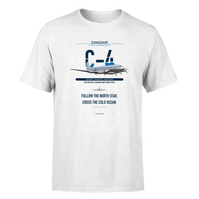 Single-Side Printing — Canadair C-4 Argonaut North Star Double-Side T-Shirt