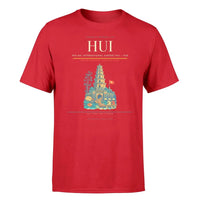 Thumbnail for Phu Bai International Airport (HUI) T-Shirt single-side front print in Red | phu-bai-international-airport-hui-double-side-t-shirt