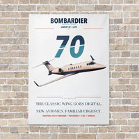 Thumbnail for Bombardier Learjet 70 vertical canvas print - no frame - white background