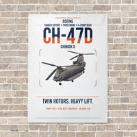 Thumbnail for Boeing CH-47D vertical canvas print - no frame - white background