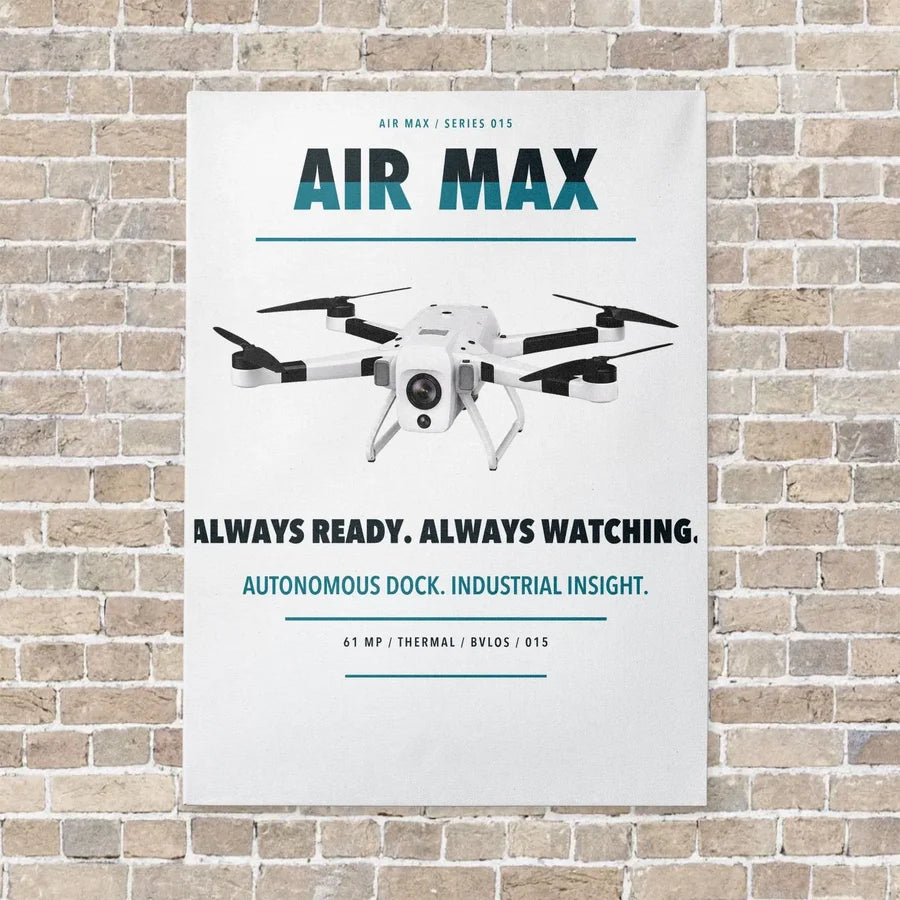 Percepto Air Max vertical canvas print - no frame - white background