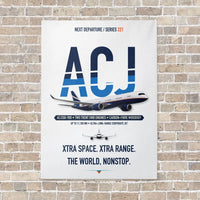 Thumbnail for Airbus ACJ350 / exact ACJ350-900 vertical canvas print - no frame - white background
