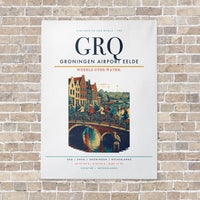 Thumbnail for Groningen Airport Eelde GRQ vertical canvas print - no frame - white background