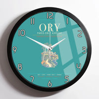 Thumbnail for Paris-Orly Airport ORY Wall-Clock Framed - Turquoise