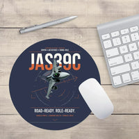 Thumbnail for Saab JAS 39C Gripen design on navy blue round mouse pad