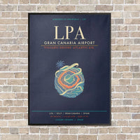 Thumbnail for Gran Canaria Airport LPA - Canvas Framed - Navy Blue