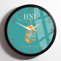 Thumbnail for Honolulu Daniel K. Inouye International Airport HNL Wall-Clock Framed - Turquoise