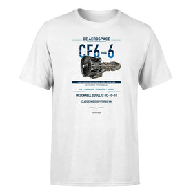 Single-Side Printing — GE Aerospace CF6-6 Engine Double-Side T-Shirt