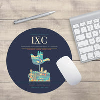 Thumbnail for Shaheed Bhagat Singh International Airport (IXC) design on navy blue round mouse pad