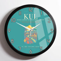 Thumbnail for Kuala Lumpur International Airport KUL Wall-Clock Framed - Turquoise