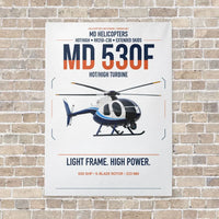 Thumbnail for MD Helicopters MD 530F vertical canvas print - no frame - white background