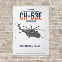 Thumbnail for Sikorsky CH-53E Super Stallion vertical canvas print - no frame - white background