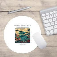 Thumbnail for VINTAGE G4410 - The Reef Garden Glass - Designed Mouse Pads design on white round